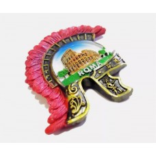 Calamita Magnete Resina ROMA COLOSSEO ELMO ROSSO CENTURIONE FRIDGE MAGNET FROM ITALY