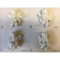 Calamita da Frigo Magnete Resina"SWEET ANGELS"ANGELI BIANCHI 2  FRIDGE MAGNET Souvenir 