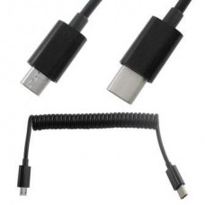 Cavo SPIRALE SPIRALATO Adattatore USB TYPE-C 3.1 M A MICRO USB