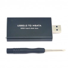 Convertitore box esterno USB3.0 per MSATA SSD Hard Disk Box SuperSpeed Converter Adapter Enclosure Case Cover Box USB 3.0