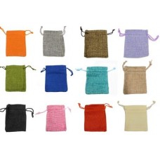 SACCHETTINI LINO 15x20 cm CONFETTI  BOMBONIERA PORTARISO BATTESIMO COMUNIONE EVENTI 