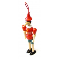 SOUVENIR ITALIA BURATTINO IN LEGNO ARTIGIANALE PINOCCHIO 15CM BOMBONIERA