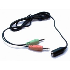 CAVO SEPARATORE ADATTATORE DA JACK 3.5 TRRS (F) A JACK MICROFONO(M) E CUFFIA (M)