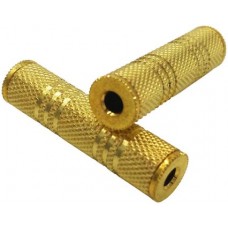 Adattatore ACCOPPIATORE Audio 3.5 mm Jack Femmina a Femmina Stereo "DORATO"  GENDER CHANGER