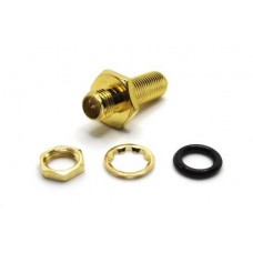 CONNETTORE COASSIALE ACCOPPIATORE DA PANNELLO RP-SMA FEMMINA A SMA FEMMINA