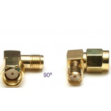 CONNETTORE COASSIALE ADATTATORE ANGOLARE 90 gradi DA RPSMA MASCHIO A SMA FEMMINA