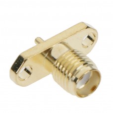 CONNETTORE COASSIALE SMA FEMMINA A SALDARE PANNELLO FLANGIA 2 FORI