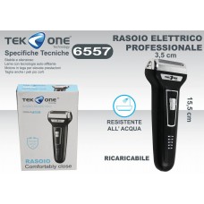 Rasoio Elettrico Professionale Ricaricabile 2 Testine Lame Acciaio Barba Impermeabile