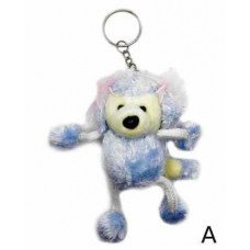 PORTACHIAVI PELUCHE BARBONCINO ROSA O CELESTE A SCELTA KEYCHAIN