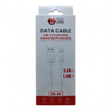 PHONE ZONE - CAVO LIGHTNING USB 1.5Mt 3.1A ZSX-301