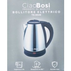 BOLLITORE ELETTRICO 1500W 2Lt 220V-240V ACCIAIO SCALDA BEVANDE TISANE THE'