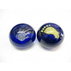 Idea RegaloCoppia Fermacarte in Vetro Soffiato Artigianale Mano & Piede