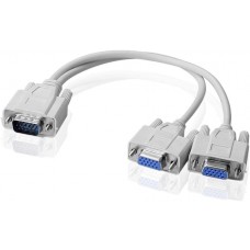 Cavo Splitter Vga Sdoppiatore Vga Maschio To Vga 2 Femmine da 27cm