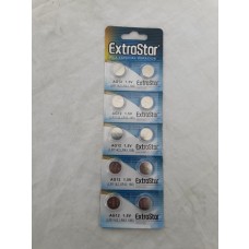 EXTRASTAR BATTERIA A BOTTONE AG12, LR1142, LR43, 186 ALKALINE BATTERY 1,5V