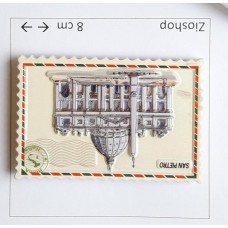  Calamita Frigo Souvenir ROMA Vaticano San Pietro Francobollo Italy Rome Fridge Magnets  Stamp