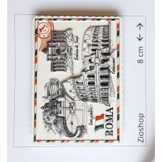 Calamita Magnete Frigo Souvenir Francobollo Roma  Fridge Magnet Stamp Italy Rome