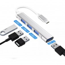 LINQ HUB TIPO Type C a 4 Porte USB multi-splitter OTG Adapter per PC Portatile Android ALUMINIUM 5Gbps TPC7940