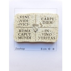 Calamita Magnete Frigo Souvenir Roma Aforismi Citazioni in Latino Effetto Marmo fridge magnets Italy Rome
