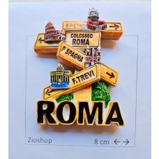 Calamita Magnete Frigo Souvenir Roma Indicazioni Stradali fridge magnets Italy Rome