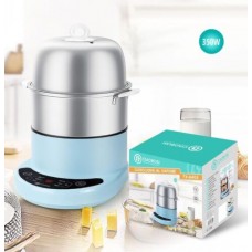 LINQ VAPORIERA CUOCI UOVA LEGUMI A VAPORE BOLLITORE ELETTRICO 350W CUOCIUOVA ACCIAIO TX-8405