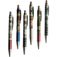 Set di 6 Penne Biro Monumenti Roma Impugnatura Colori Misti Souvenir Pen From Italy Rome Monuments