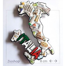 Calamita Magnete Souvenir Italia - Le Bellezze Italiane in Resina Alto-Basso Rilievo. Effetto 3D.