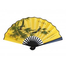 SPLENDIDO VENTAGLIO ORIENTALEGGIANTE DA COLLEZIONE IN STOFFA D:26cm VARI MODELLI DISPONIBILI