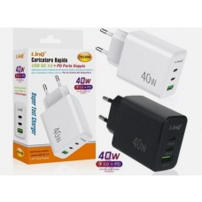 LINQ CARICATORE RAPIDO DOPPIO PD QC 3.0 40W  TAC40W