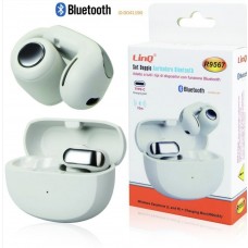 LINQ SET DOPPIO AURICOLARE BLUETOOTH DESIGN AD ORECCHINO CHARGING BOX 300mAh R9567