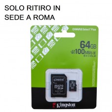 RsZs- KINGSTON CANVAS SELECT PLUS MICRO SD 64GB Class 10 - UHS‑I - U1 - V10