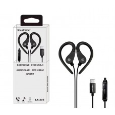 LINEXTREME AURICOLARE SPORTIVO CON CONNETTORE TYPE-C LX-205  DA 1.2m 