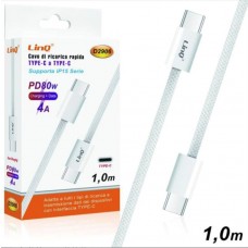 CAVO DI RICARICA RAPIDA TYPE-C A TYPE-C PD80W 4A 1m D2906 