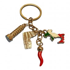 PORTACHIAVE SOUVENIR ITALIA ROMA IN METALLO FANTASTICI IV KEYCHAIN 6398