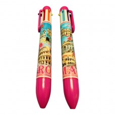 PENNA A SFERA MULTICOLORE MONUMENTI SOUVERNIR ROMA 6403