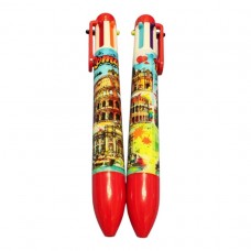 PENNA A SFERA MULTICOLORE MONUMENTI SOUVERNIR ROMA 6405