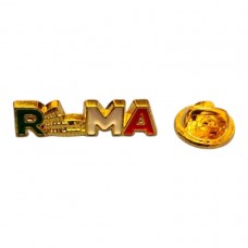 Spilla da banner da bavero in metallo smaltato cappello giacca SOUVENIR ROMA 6413 2,6*0,6cm crca