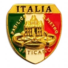 Spilla da banner da bavero in metallo smaltato cappello giacca SOUVENIR ROMA 6415 2,2*2,3cm circa
