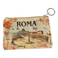 Borsellino Portamonete Cerniera Zip Souvenir Roma 6432