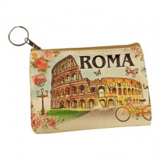 Borsellino Portamonete Cerniera Zip Souvenir Roma 6436