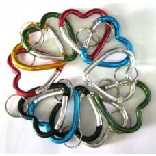 SET PORTACHIAVI IN ALLUMINIO DA 12 PEZZI A FORMA DI CUORE P.