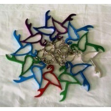 Set di 12 Portachiavi Apribottiglie forma di Fenicottero Keychain Colori Misti