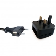Adattatore Spina Corrente da Europea a UK con Fusibile 5A 600W 2.5A EU Euro Europe to UK Plug Converter 2 to 3 pin Pins 5A Fused Adapter.