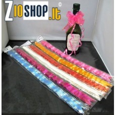 FIOCCHI COCCARDE AUTOTIRANTI CERIMONIA REGALO BOMBONIERA GOLD NATALE VARIE MISURE E COLORI 