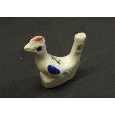 Fischietto Artigianale in Ceramica dipinto a mano  richiamo uccelli Portafortuna