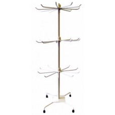 Espositori Arredamento Bancarelle Mercato per vetrine Negozio bianco 3 Piani Girevoli 4 Piedi  