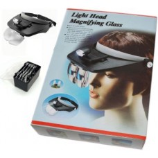 LENTI VISIERA OCCHIALI LENTE INGRANDIMENTO CON LED TORCIA TESTA FRONTALE