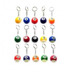 PORTACHIAVI PALLA PALLINA NUMERATE BILIARDO PORTA CHIAVE KEYCHAINS PORTAFORTUNA