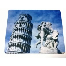SOUVENIR ITALY TAPPETINO MOUSE PAD PISA IN GOMMA CON SUPERFICIE TELATA 22-18