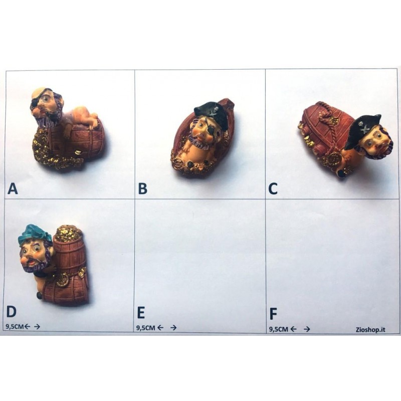 CALAMITA MAGNETE RESINA "CORSARO PIRATA DOBLONI"
