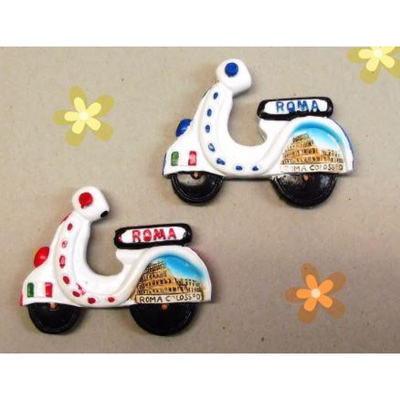 Calamita da Frigo Magnete Resina "ROMA COLOSSEO MOTO" Fridge Magnet Souvenir